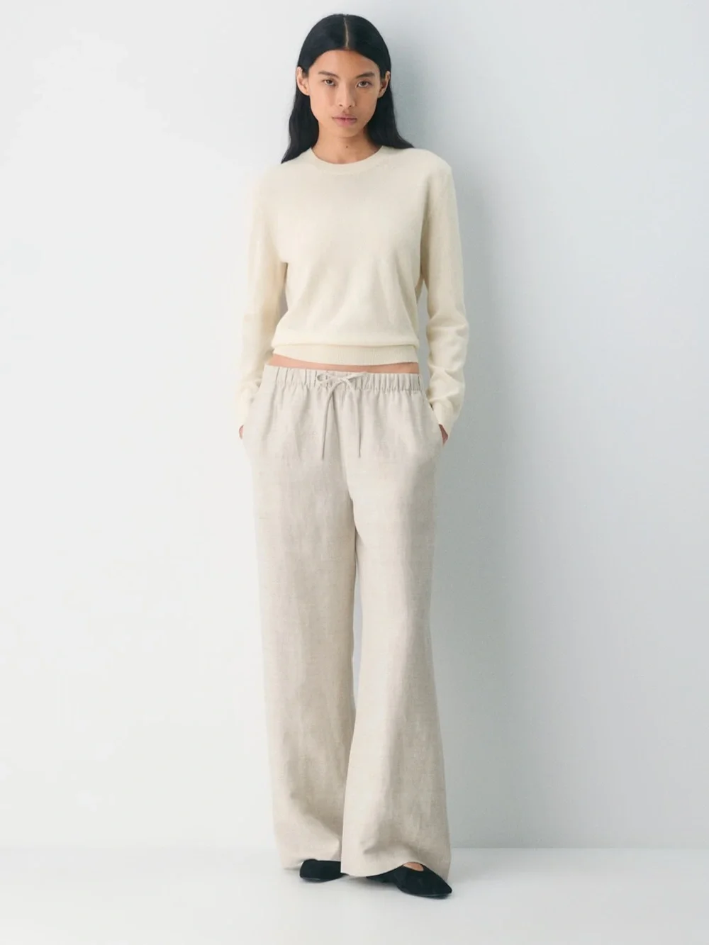 NWOT Aritzia Lodge Pant CruiseLinen in Natural Ecru